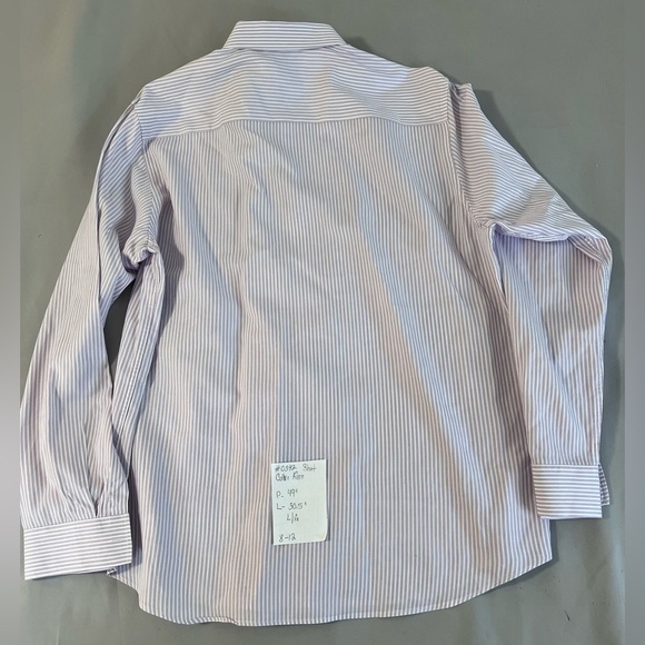 Calvin‎ Klein Shirt Men's Sz Large Purple Pinstripe Button Up Long Sleeve - Picture 10 of 10